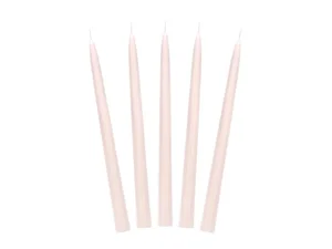 Świeca stożkowa matowa nude 24cm 10szt