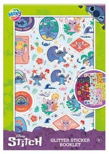 Książeczka z brokatowymi naklejkami Disney Stitch