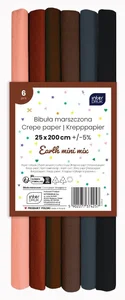 Bibuła marszczona Earth mini mix 6szt 200x25cm