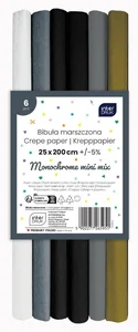 Bibuła marszczona Monochrome mini mix 6szt Bibuła marszczona Monochrome mini mix 6szt