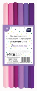 Bibuła marszczona Unicorn mini mix 6szt 200x25cm Bibuła marszczona Unicorn mini mix 6szt 200x25cm