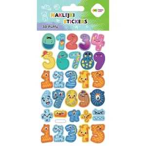 Naklejki 3D Puffy Numbers 10x20cm HAPPY COLOR