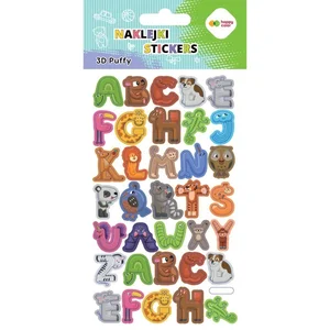 Naklejki 3D Puffy Letters 10x20cm HAPPY COLOR