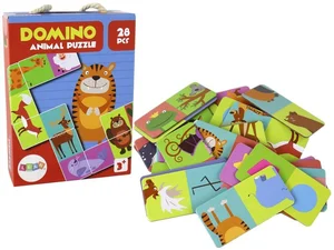 Puzzle dwustronne domino zwierzęta