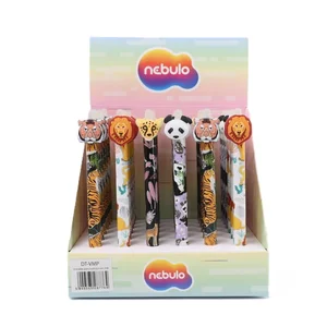 Długopis żelowy wymazywalny animals nieb (36szt)