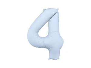 Balon foliowy cyfra 4 86cm mglisty niebieski