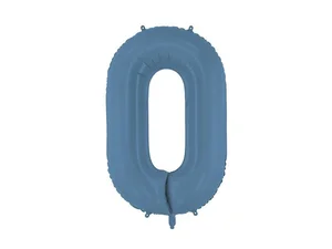 Balon foliowy cyfra 0 86cm granat