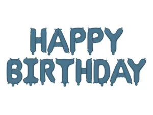 Balon foliowy Happy Birthday 340x35cm granat
