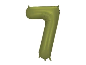 Balon foliowy cyfra 7 86cm oliwkowy Balon foliowy cyfra 7 86cm oliwkowy