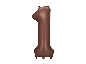 Balon foliowy cyfra 1 86cm mocca