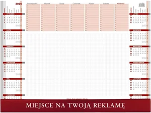 Kalendarz 2026 biuwar z listwą