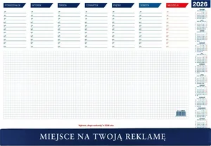 Kalendarz 2026 biuwar mały z listwą