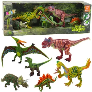Zestaw figurek Dinozaury ruchome nogi paszcze 6szt