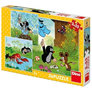Puzzle 3w1 Krecik i spodenki 3x55el Puzzle 3w1 Krecik i spodenki 3x55el