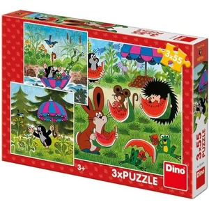 Puzzle dla dzieci 3w1 Krecik i parasol Puzzle dla dzieci 3w1 Krecik i parasol