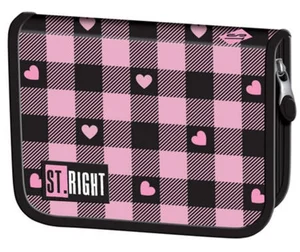 Piórnik jednoklapkowy bez wyposażenia Pink Checkered