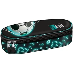 Piórnik saszetka usztywniona z wewnętrzną klapką Neon Football