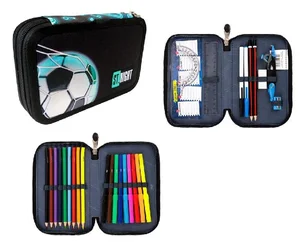 Piórnik 2 komorowy z wyposażeniem Neon Football