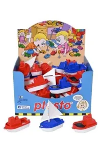 Łódka 11cm w displayu, 2 kolory niebieski/czerwony PLASTO