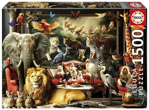 Puzzle 1500 Zwierzęta w salonie 113421