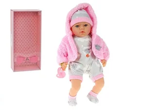 Lalka bobas ze smoczkiem mówi po polsku 45cm Lalka bobas ze smoczkiem mówi po polsku 45cm