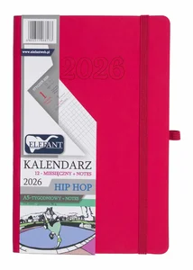 Kalendarz 2026 12 m-cy. Hip hop A5 tygodniowy różowy Kalendarz 2026 12 m-cy. Hip hop A5 tygodniowy różowy