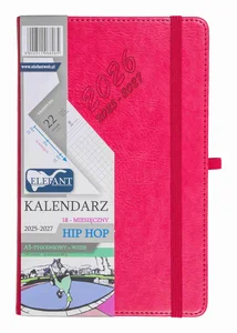 Kalendarz 2026 18 m-cy. Hip hop A5 tygodniowy karmazyn Kalendarz 2026 18 m-cy. Hip hop A5 tygodniowy karmazyn