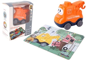 Auto puzzle Przygoda drogowa dźwig