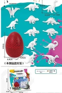 Dinozaur do malowania w jajku Dinozaur do malowania w jajku