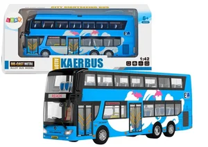 Autobus piętrowy wycieczkowy 1:42 niebieski Autobus piętrowy wycieczkowy 1:42 niebieski