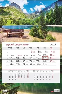 Kalendarz 2026 jednodzielny Ławka