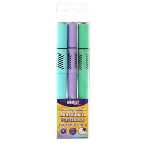 Zakreślacze trójkątne - pastelowe, 3 szt