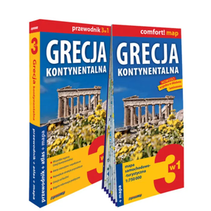 Grecja kontynentalna 3w1: przewodnik + atlas + mapa