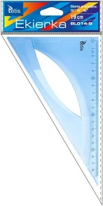 Ekierka prostokątna niebieska 19cm Ekierka prostokątna niebieska 19cm
