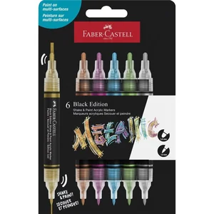 Marker akrylowy Black Edition 6kol FABER-CASTELL Marker akrylowy Black Edition 6kol FABER-CASTELL