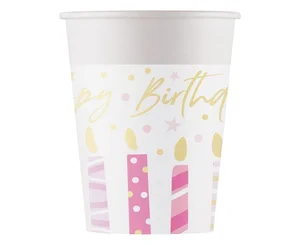 Talerzyki papierowe Birthday Candles 23cm 8szt