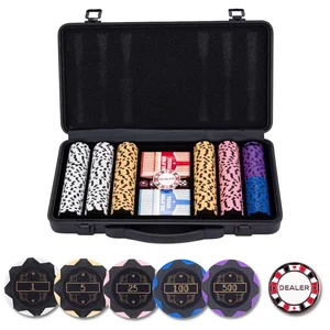Zestaw pokerowy 300 żetonów z nominałami 14g Zestaw pokerowy 300 żetonów z nominałami 14g