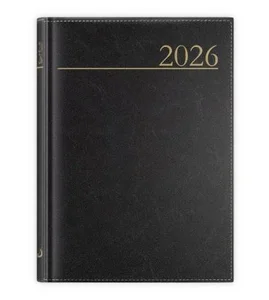 Kalendarz 2026 A5 dzienny Madrid czarny