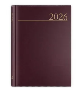 Kalendarz 2026 A5 dzienny Madrid brązowy