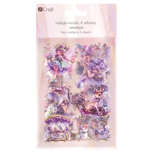 Naklejki Pet Połyskujące Wróżki Amethyst 6 arkuszy