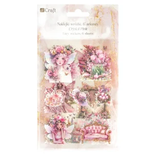 Naklejki Pet Połyskujące Wróżki Pink 6 arkuszy