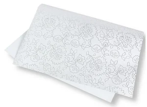 Papier ozdobny brokatowy 140g 40x60cm srebrny 5ark