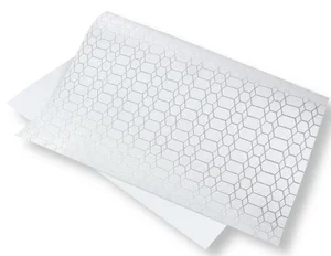 Papier ozdobny brokatowy 140g 40x60cm srebrny 5ark