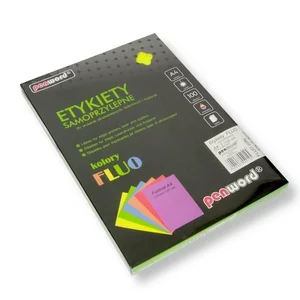Etykiety samoprzylepne A4 fluo żółte 100ark Etykiety samoprzylepne A4 fluo żółte 100ark
