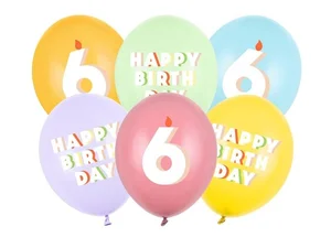 Balony 6 mix 30cm 6szt