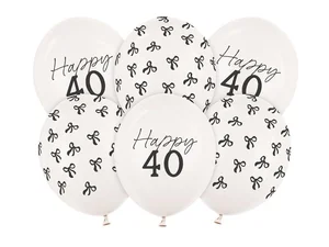 Balony 40 Pastel Off-white 30cm 6szt