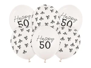 Balony 50 Pastel Off-white 30cm 6szt