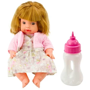 Lalka bobas z butelką i dźwiękiem 30cm Lalka bobas z butelką i dźwiękiem 30cm
