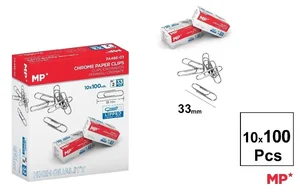 Spinacz srebrny 33mm 10x100szt Spinacz srebrny 33mm 10x100szt