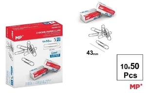 Spinacz srebrny 43mm 10x50szt Spinacz srebrny 43mm 10x50szt